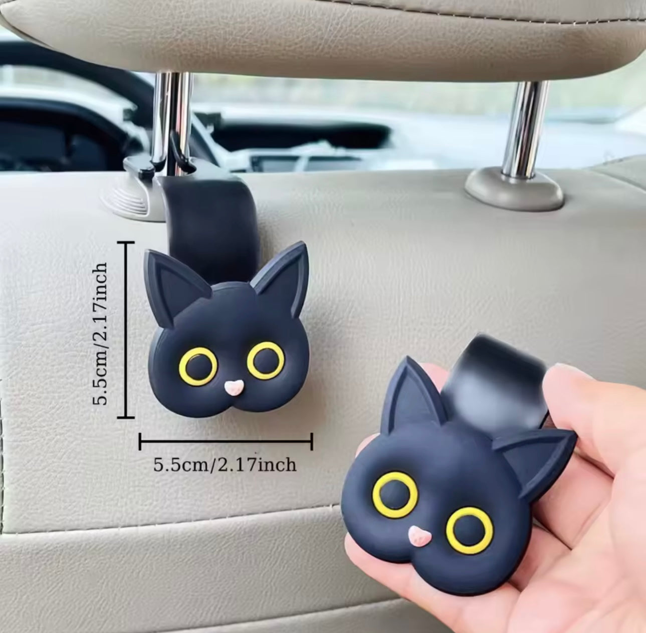 Organisateur de voiture chat noir