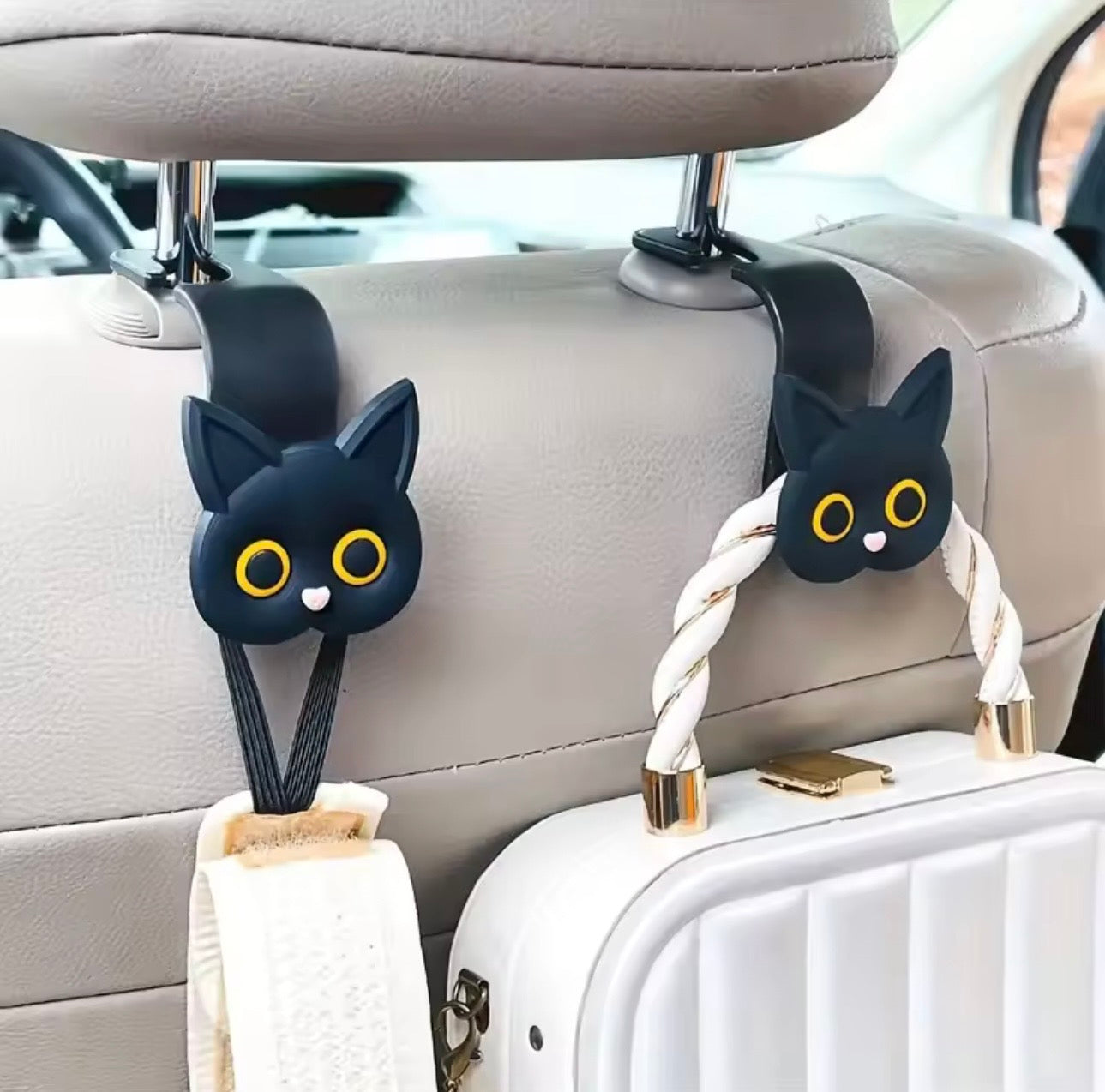 Organisateur de voiture chat noir